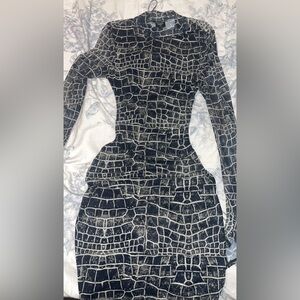 Sheer Mini Backless dress